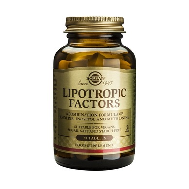 Solgar Lipotropic Factors Συμπλήρωμα Διατροφής που Συμβάλλει στη Διάσπαση του Διατροφικού Λίπους και Βοηθά στη Διατήρηση του Φυσιολογικού Βάρους, 50tabs